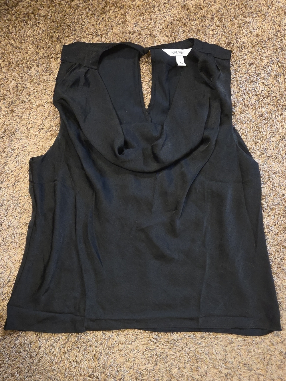Nine West Slouch Neck Cowl Sleeveless Top